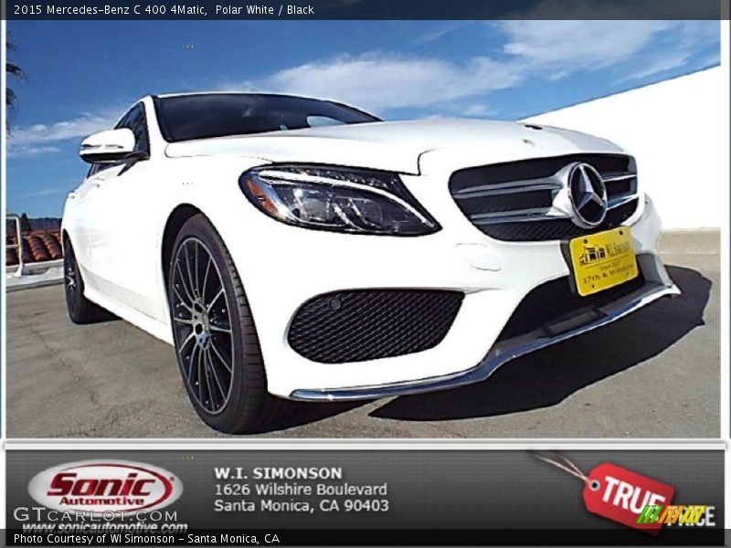 Polar White / Black 2015 Mercedes-Benz C 400 4Matic