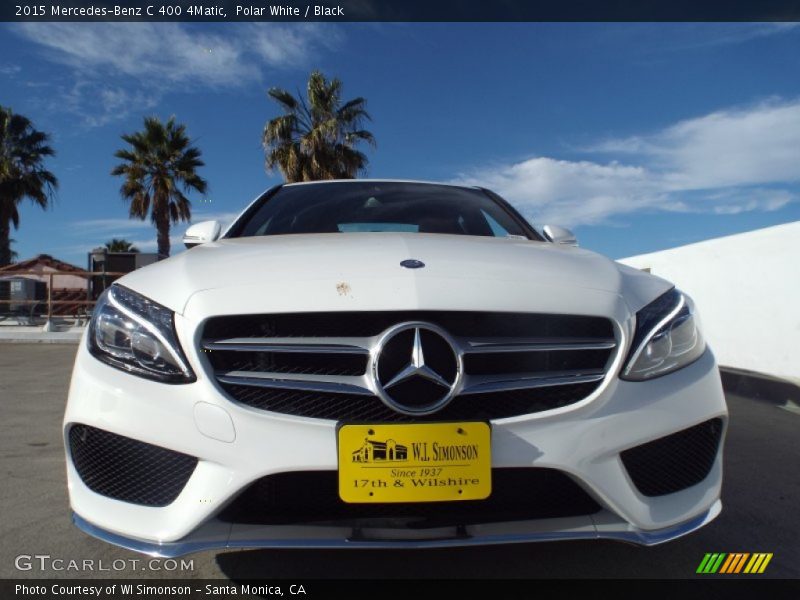 Polar White / Black 2015 Mercedes-Benz C 400 4Matic