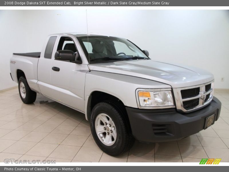 Bright Silver Metallic / Dark Slate Gray/Medium Slate Gray 2008 Dodge Dakota SXT Extended Cab