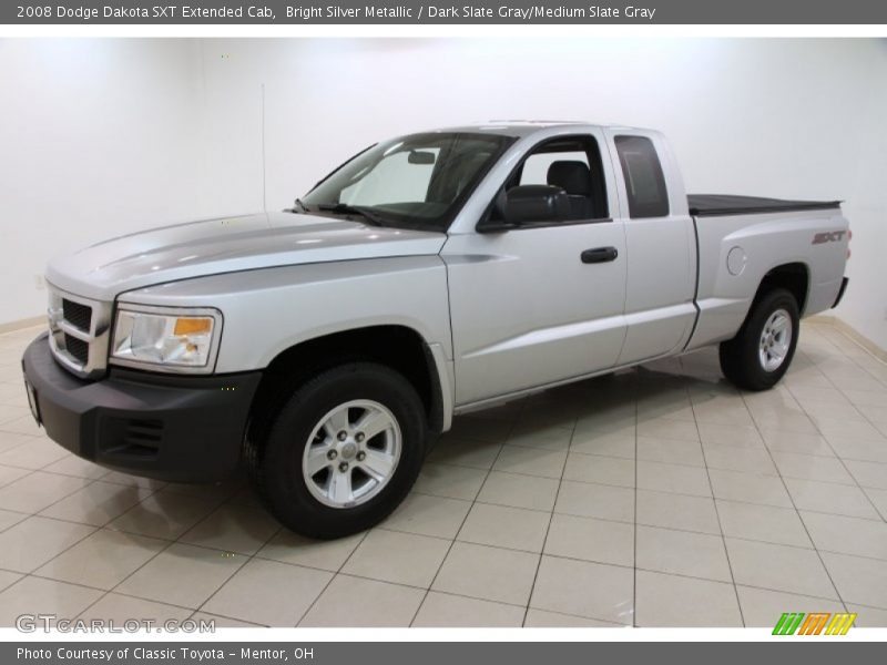 Bright Silver Metallic / Dark Slate Gray/Medium Slate Gray 2008 Dodge Dakota SXT Extended Cab