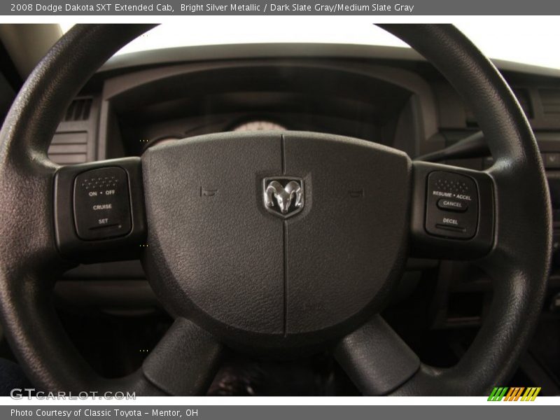 Bright Silver Metallic / Dark Slate Gray/Medium Slate Gray 2008 Dodge Dakota SXT Extended Cab