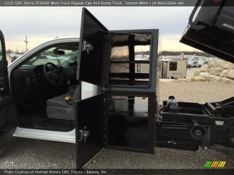 Summit White / Jet Black/Dark Ash 2015 GMC Sierra 3500HD Work Truck Regular Cab 4x4 Dump Truck
