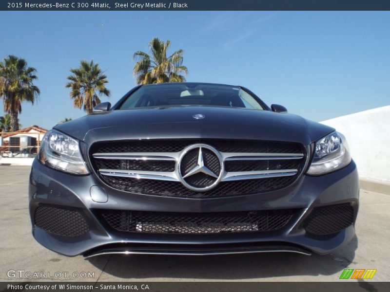 Steel Grey Metallic / Black 2015 Mercedes-Benz C 300 4Matic