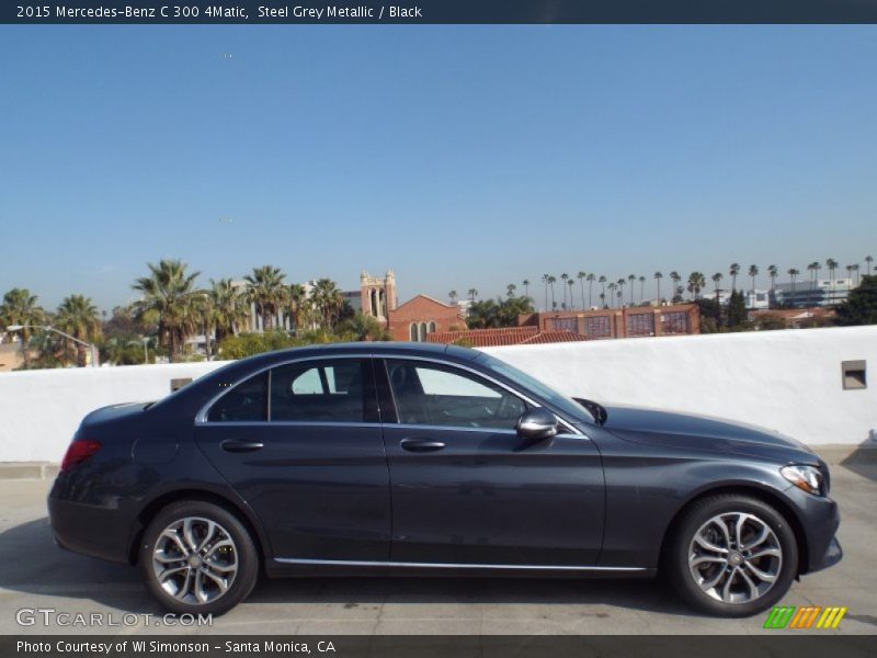Steel Grey Metallic / Black 2015 Mercedes-Benz C 300 4Matic
