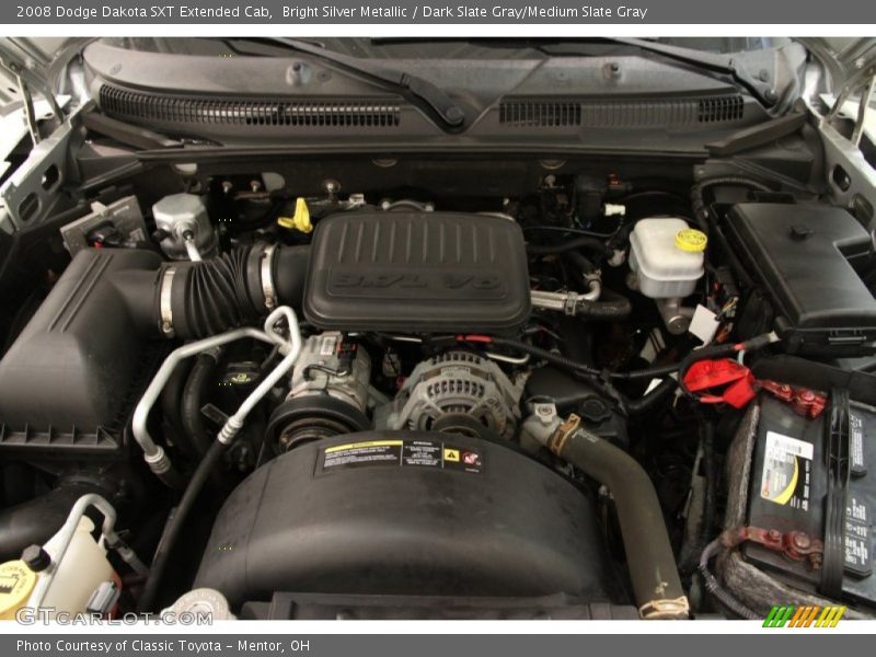 Bright Silver Metallic / Dark Slate Gray/Medium Slate Gray 2008 Dodge Dakota SXT Extended Cab