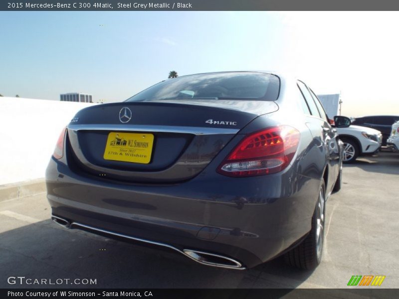 Steel Grey Metallic / Black 2015 Mercedes-Benz C 300 4Matic