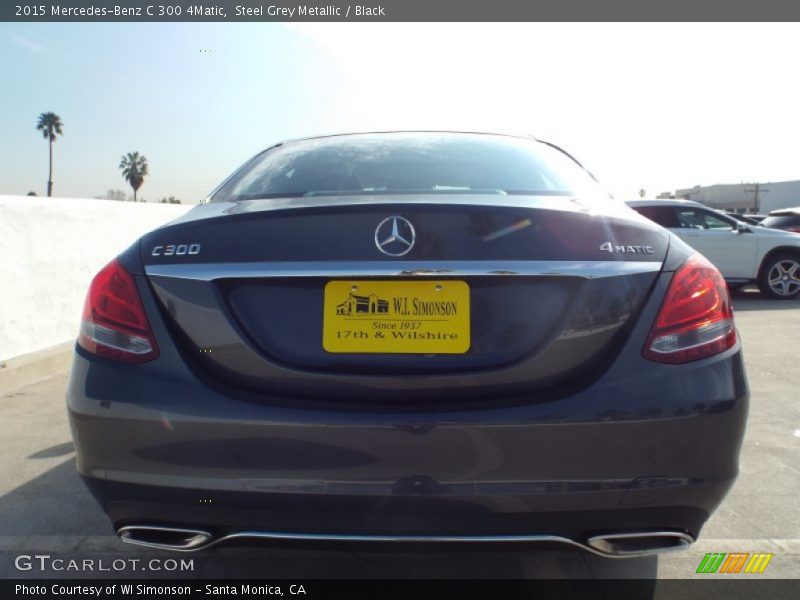 Steel Grey Metallic / Black 2015 Mercedes-Benz C 300 4Matic