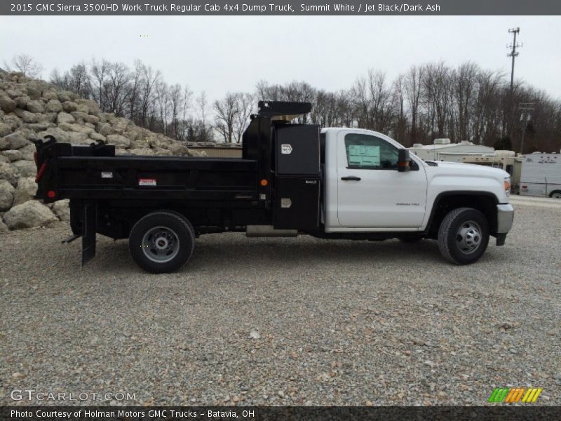 Summit White / Jet Black/Dark Ash 2015 GMC Sierra 3500HD Work Truck Regular Cab 4x4 Dump Truck