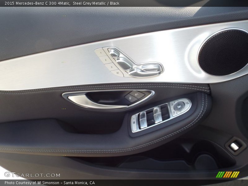 Steel Grey Metallic / Black 2015 Mercedes-Benz C 300 4Matic