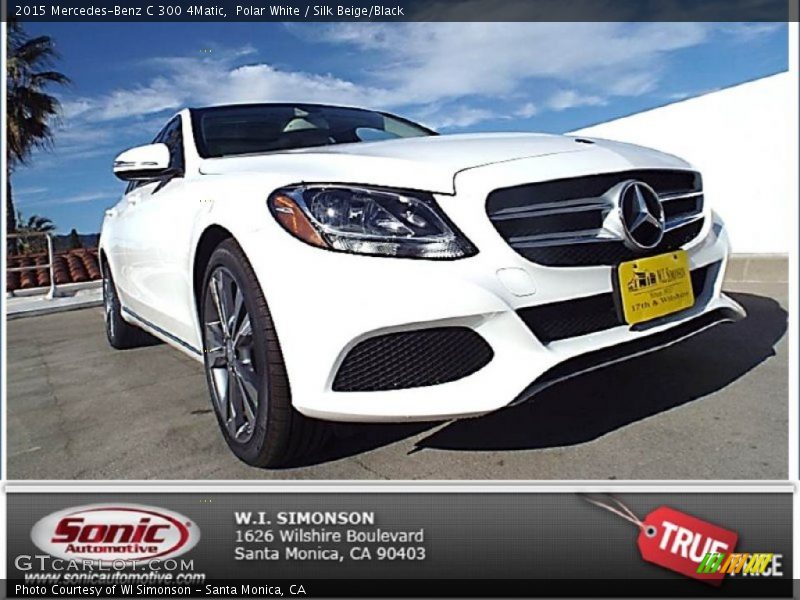Polar White / Silk Beige/Black 2015 Mercedes-Benz C 300 4Matic