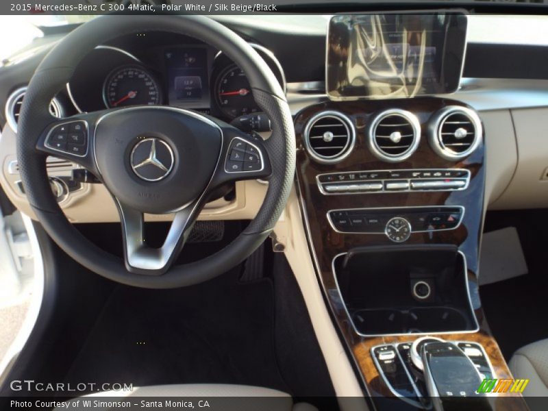 Polar White / Silk Beige/Black 2015 Mercedes-Benz C 300 4Matic