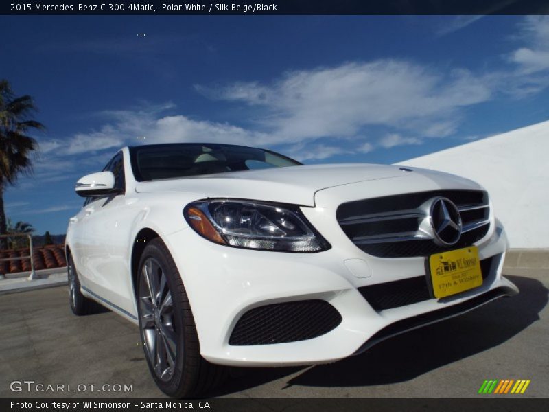 Polar White / Silk Beige/Black 2015 Mercedes-Benz C 300 4Matic