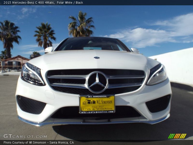 Polar White / Black 2015 Mercedes-Benz C 400 4Matic