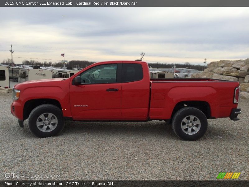 Cardinal Red / Jet Black/Dark Ash 2015 GMC Canyon SLE Extended Cab