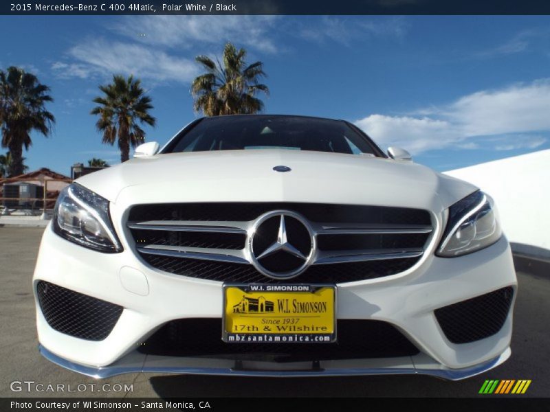 Polar White / Black 2015 Mercedes-Benz C 400 4Matic