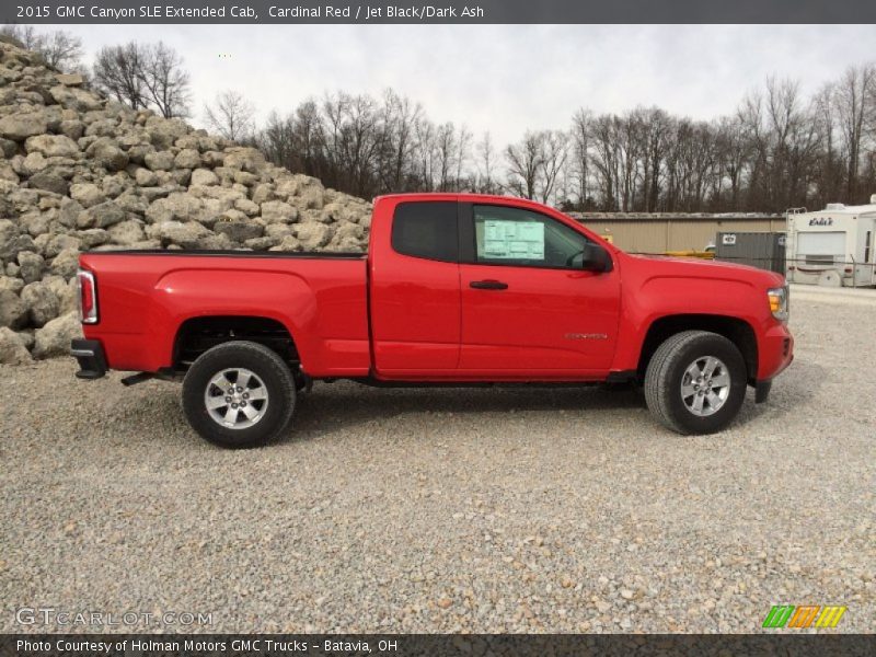 Cardinal Red / Jet Black/Dark Ash 2015 GMC Canyon SLE Extended Cab