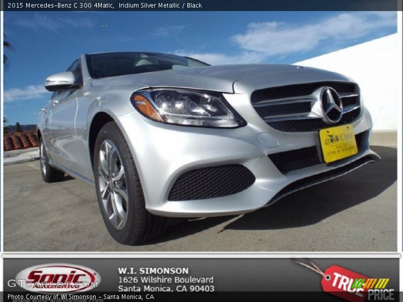 Iridium Silver Metallic / Black 2015 Mercedes-Benz C 300 4Matic