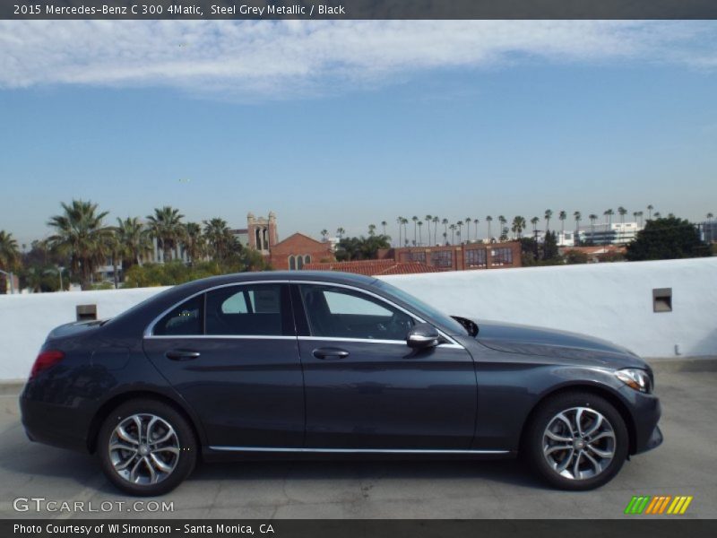 Steel Grey Metallic / Black 2015 Mercedes-Benz C 300 4Matic