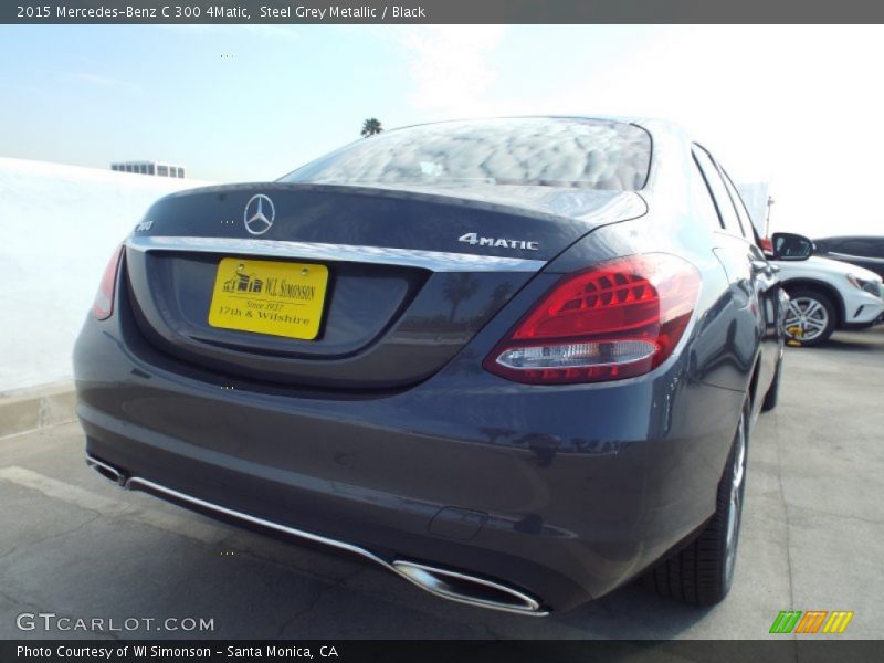 Steel Grey Metallic / Black 2015 Mercedes-Benz C 300 4Matic