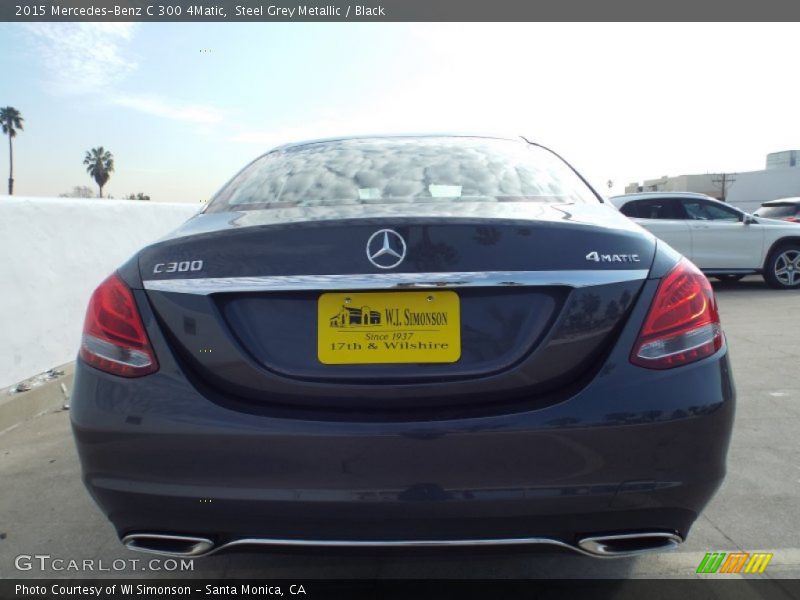 Steel Grey Metallic / Black 2015 Mercedes-Benz C 300 4Matic