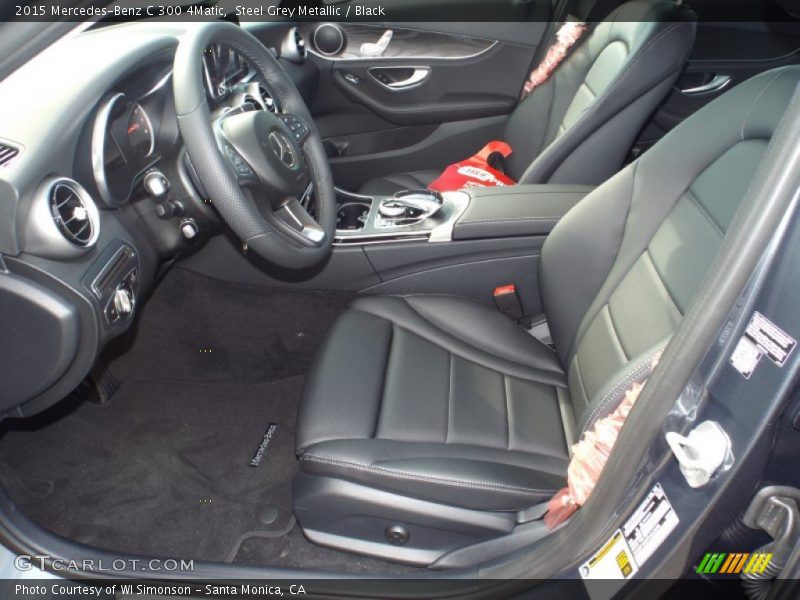 Steel Grey Metallic / Black 2015 Mercedes-Benz C 300 4Matic