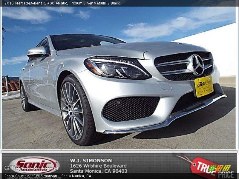 Iridium Silver Metallic / Black 2015 Mercedes-Benz C 400 4Matic