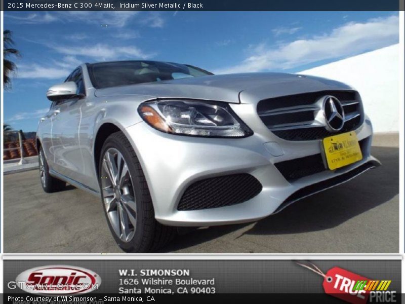 Iridium Silver Metallic / Black 2015 Mercedes-Benz C 300 4Matic