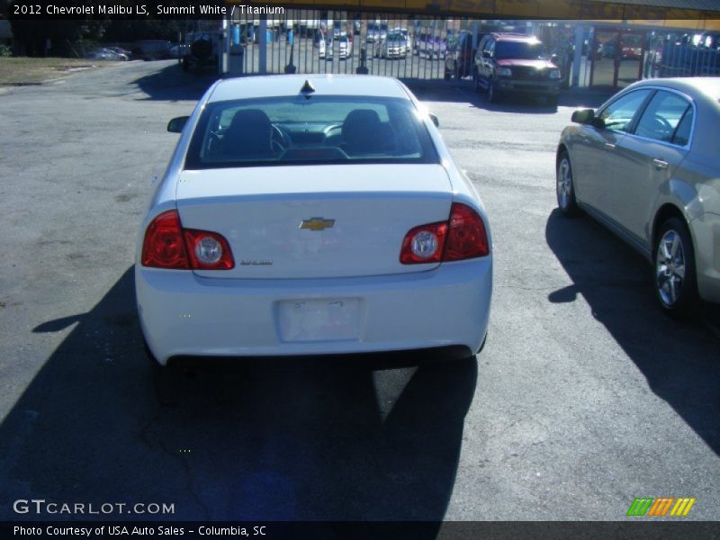 Summit White / Titanium 2012 Chevrolet Malibu LS