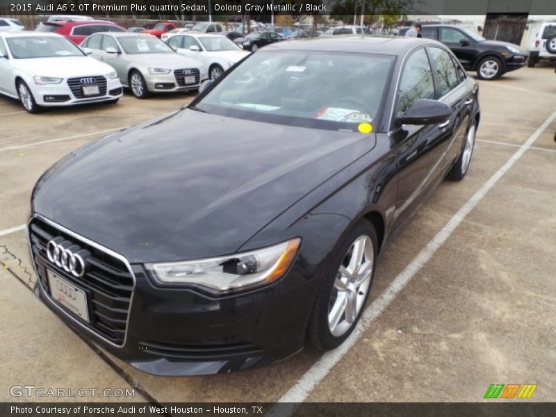 Oolong Gray Metallic / Black 2015 Audi A6 2.0T Premium Plus quattro Sedan