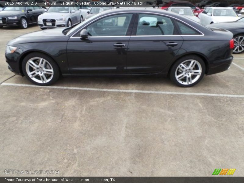 Oolong Gray Metallic / Black 2015 Audi A6 2.0T Premium Plus quattro Sedan