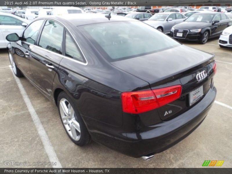 Oolong Gray Metallic / Black 2015 Audi A6 2.0T Premium Plus quattro Sedan