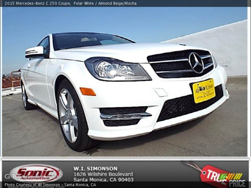 Polar White / Almond Beige/Mocha 2015 Mercedes-Benz C 250 Coupe