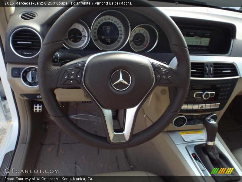 Polar White / Almond Beige/Mocha 2015 Mercedes-Benz C 250 Coupe