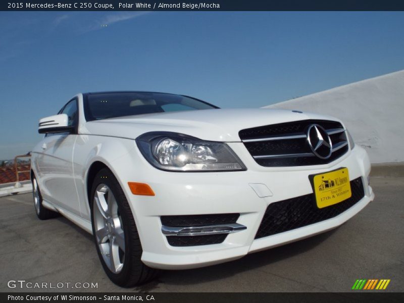 Polar White / Almond Beige/Mocha 2015 Mercedes-Benz C 250 Coupe