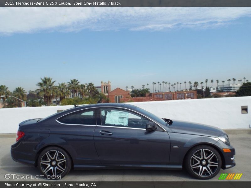 Steel Grey Metallic / Black 2015 Mercedes-Benz C 250 Coupe