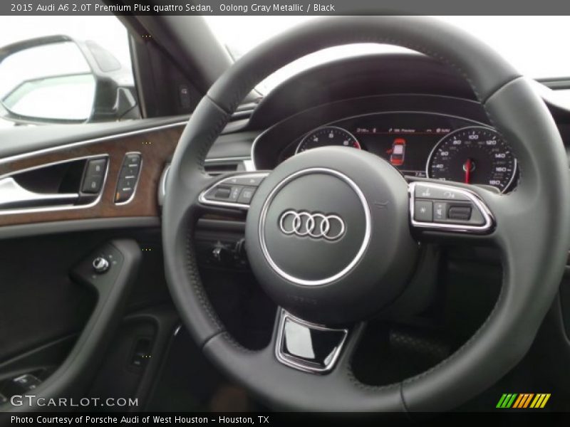 Oolong Gray Metallic / Black 2015 Audi A6 2.0T Premium Plus quattro Sedan