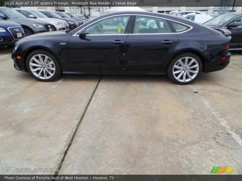 Moonlight Blue Metallic / Velvet Beige 2015 Audi A7 3.0T quattro Prestige