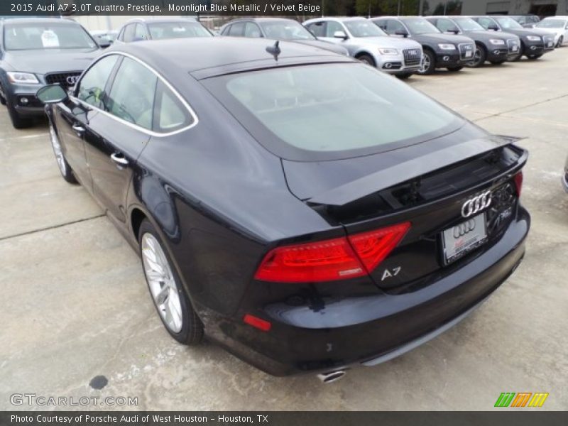 Moonlight Blue Metallic / Velvet Beige 2015 Audi A7 3.0T quattro Prestige