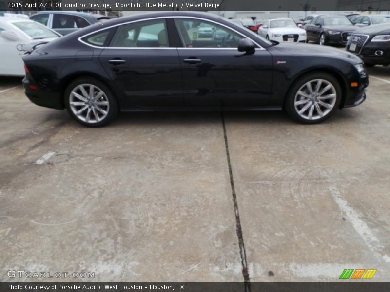 Moonlight Blue Metallic / Velvet Beige 2015 Audi A7 3.0T quattro Prestige