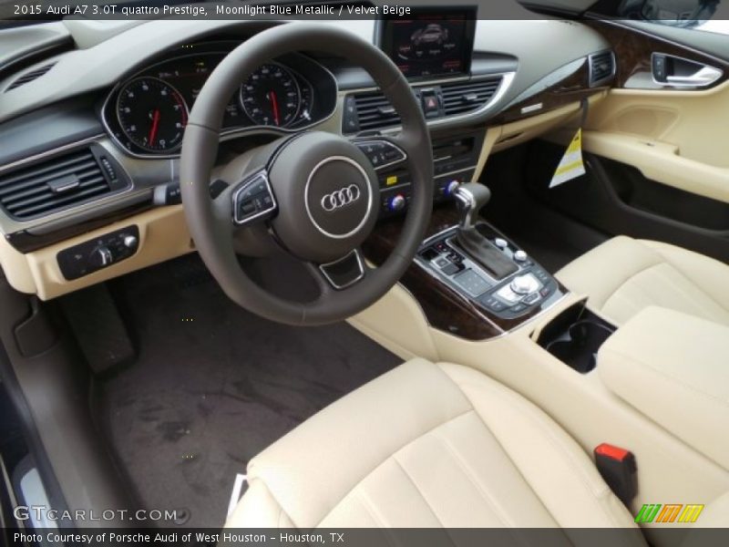 Moonlight Blue Metallic / Velvet Beige 2015 Audi A7 3.0T quattro Prestige