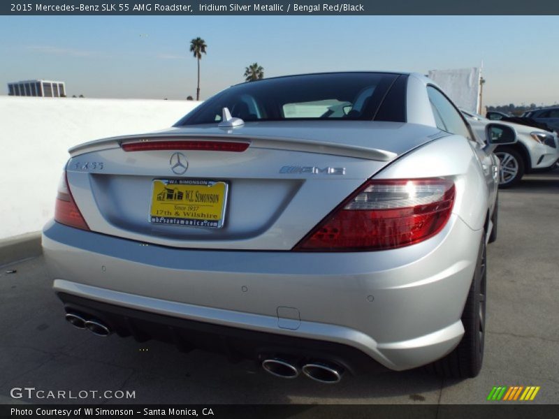 Iridium Silver Metallic / Bengal Red/Black 2015 Mercedes-Benz SLK 55 AMG Roadster