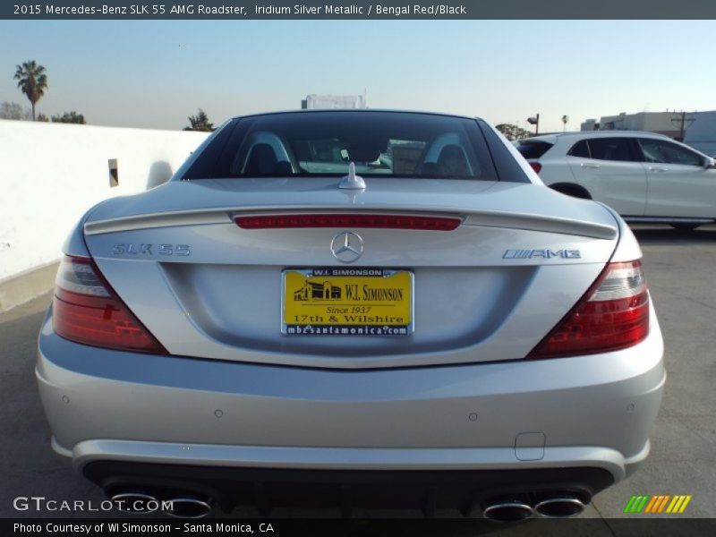 Iridium Silver Metallic / Bengal Red/Black 2015 Mercedes-Benz SLK 55 AMG Roadster