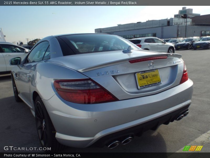 Iridium Silver Metallic / Bengal Red/Black 2015 Mercedes-Benz SLK 55 AMG Roadster