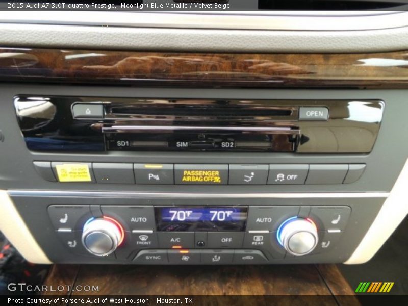 Moonlight Blue Metallic / Velvet Beige 2015 Audi A7 3.0T quattro Prestige