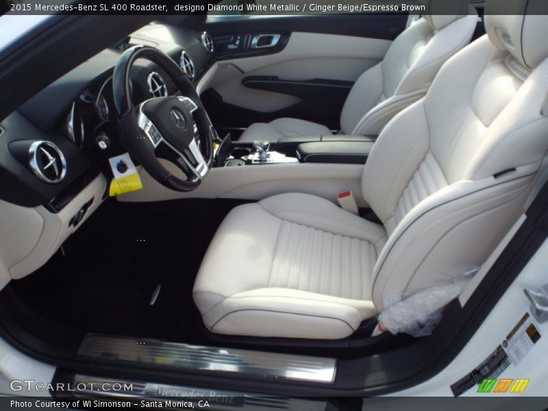 designo Diamond White Metallic / Ginger Beige/Espresso Brown 2015 Mercedes-Benz SL 400 Roadster