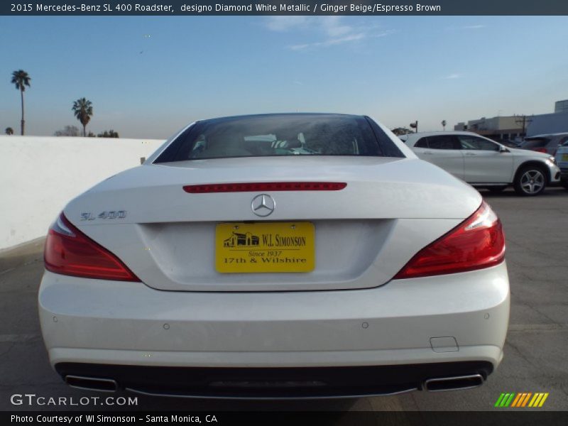 designo Diamond White Metallic / Ginger Beige/Espresso Brown 2015 Mercedes-Benz SL 400 Roadster