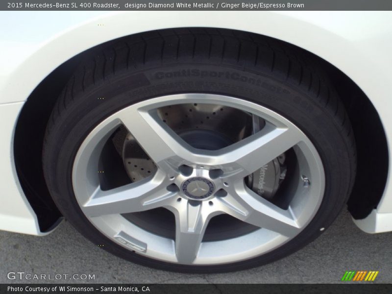 designo Diamond White Metallic / Ginger Beige/Espresso Brown 2015 Mercedes-Benz SL 400 Roadster
