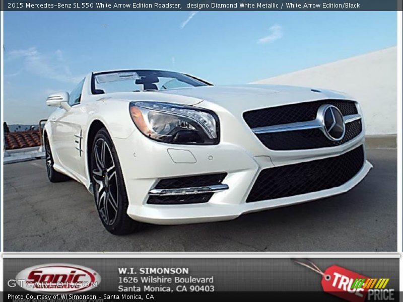 designo Diamond White Metallic / White Arrow Edition/Black 2015 Mercedes-Benz SL 550 White Arrow Edition Roadster