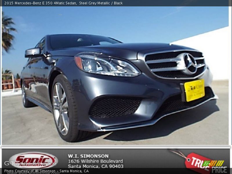 Steel Grey Metallic / Black 2015 Mercedes-Benz E 350 4Matic Sedan