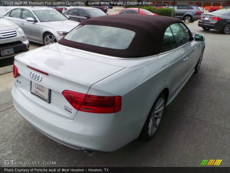 Glacier White Metallic / Chestnut Brown 2015 Audi A5 Premium Plus quattro Convertible